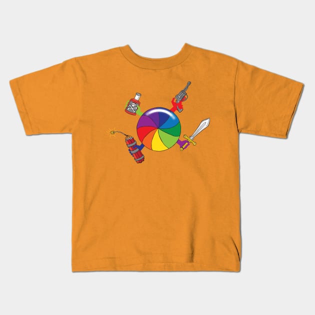 Spinning Beach Ball of Death Kids T-Shirt by Eat, Geek + Be Merry